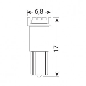 Лампа светодиодная сигнальная T5 W2x4.6d 12V T5 3W2.0x4.6d Super White блистер 2 12T5/BLK01/2BL MAYAK