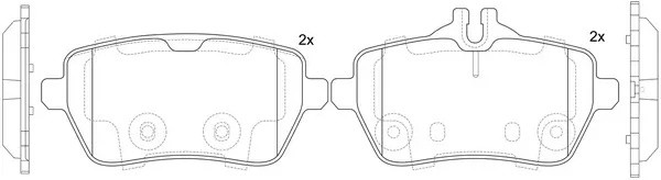 Колодки тормозные MERCEDES-BENZ S 2013-2020, MERCEDES-BENZ SL 2012- BP31023 BP31023 SB NAGAMOCHI