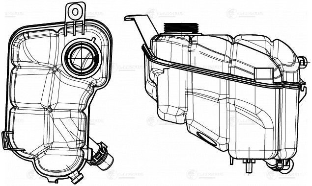 Бачок расширит. охл. жидкости для а/м Volvo XC60 (08-)/S60 (10-)/S80 (06-)/XC70  LET 1011 LUZAR