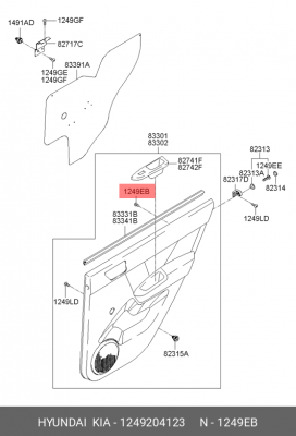 Винт самонарезающий HYUNDAI KIA OE 1249204123 HYUNDAI KIA