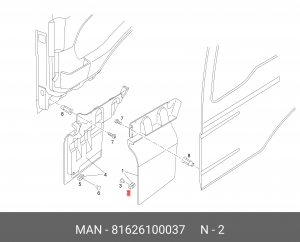 Отбойник накладки двери MAN 81626100037 MAN