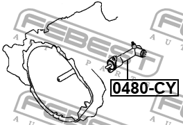 Цилиндр сцепления рабочий MITSUBISHI LANCER CY/ CZ 07- 0480-CY 0480CY FEBEST