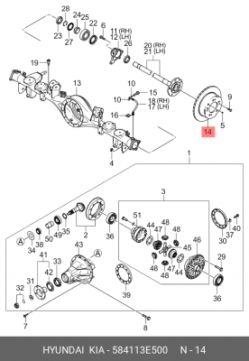 Тормозной диск заднего колеса 58411-3E500 584113E500 HYUNDAI KIA