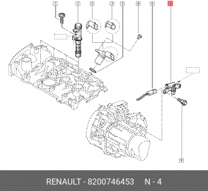 датчик положения коленвала!\ Renault 8200746453 RENAULT