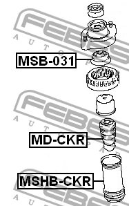 Пыльник заднего амортизатора MSHB-CKR FEBEST