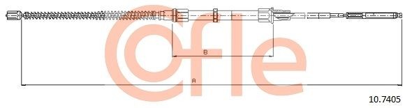 трос ручника л.+п.\ VW Golf 95-97drum 92107405 COFLE