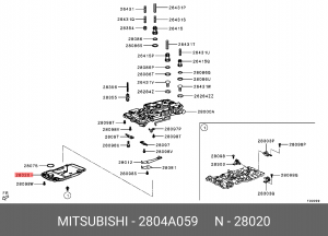 ФИЛЬТР МАСЛЯНЫЙ,КОРПУСА КЛАПАНА АКПП 2804A059 2804A059 MITSUBISHI