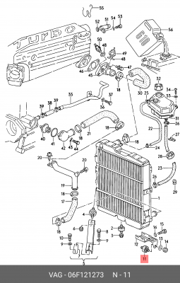 сайлентблок! впускного коллектора\ Audi A3/A4/A6/A7 04> 06F 121 273 VAG