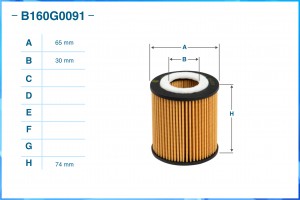 Фильтр масляный B160G0091 CWORKS