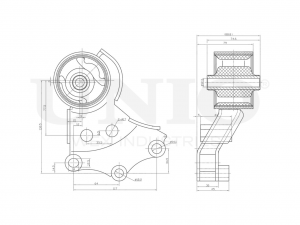 Опора двигателя передняя левая RMP-15065 UNIO