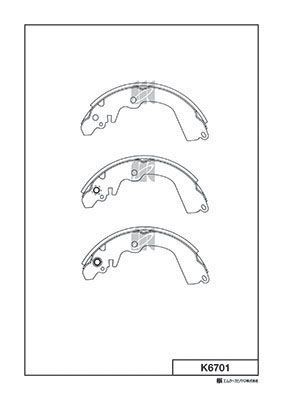 Колодки торм. барабанные MITSUBISHI COLT,LANCER,GALANT,CARISMA 1.5-2.0 95- K6701 K6701 MK KASHIYAMA