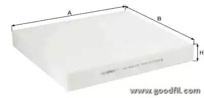 Фильтр салона AG438CF AG 438 CF GOODWILL