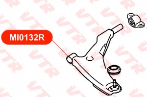 MI0132R САЙЛЕНТБЛОК РЫЧАГА ПЕРЕДНЕЙ ПОДВЕСКИ, ПЕРЕДНИЙ MI0132R VTR