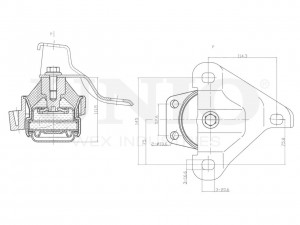 Опора двигателя правая RMP-15154 UNIO
