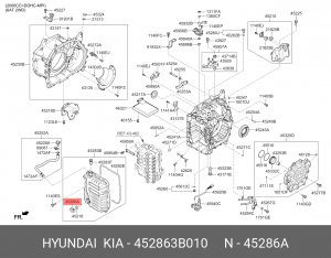 пробка поддона КПП!\ Hyundai ix35 452863B010 HYUNDAI