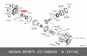 САЛЬНИК 33114-4BA0A 33114-4BA0A NISSAN