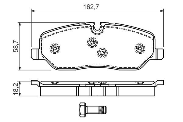 Колодки тормозные LAND ROVER Range Rover передние (4шт.) BOSCH 0 986 494 147 BOSCH