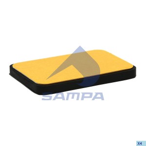 отбойник рессоры! (мр) пластина 59.5x89.5x7.5\ MB 011249 SAMPA