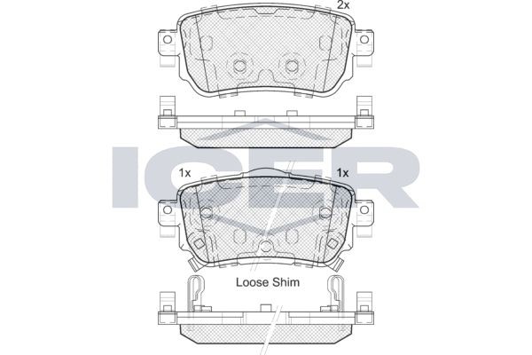 182188 колодки дисковые задние!\ Nissan Qashqai 1.2-1.6i/DCi 14> 182188 ICER
