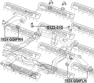 Рычаг правый 1524-QQ6FRH 1524-QQ6FRH FEBEST