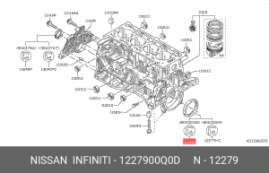 сальник коленвала задний!\ Nissan, Renault 12279-00Q0D NISSAN
