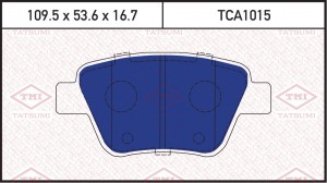 Колодки тормозные дисковые задние AUDI A3 12-SKODA Yeti 09-VW Golf/Jetta/Touran  TCA1015 TATSUMI