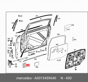 Кронштейн A 001 545 96 40 MERCEDES BENZ