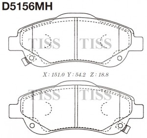 Колодки тормозные диск. с антискрипн.пласт. D5156MH D5156MH MK KASHIYAMA