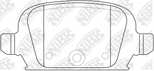 Колодки тормозные OPEL Corsa,Tigra (00-) задние (4шт.) NIBK PN0192 NIBK