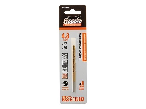 Сверло по металлу 4.8х86мм HSS Titanium GEPARD GP1348086 GEPARD