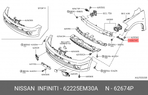 TIIDA (2007>) 62225-EM30A NISSAN