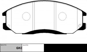 колодки дисковые передние!\ SsangYong Action 05>/Kyron 05>/Rexton 04-06 2.0/2.3 GK0468 CTR