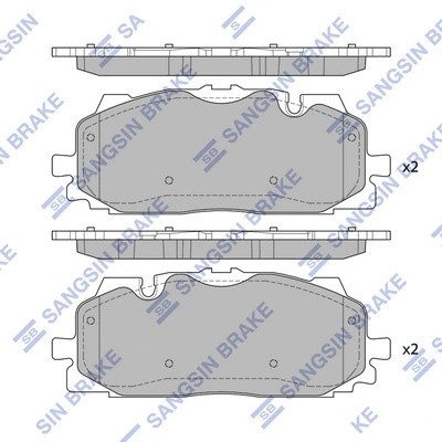 Колодки передние AUDI Q5/Q7 15-  SP4128 SP4128 SANGSIN