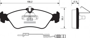 Колодки тормозные дисковые MB Sprinter 308D/310D 95,VW LT28-35 2.3i-2.5TDi 96-98 SP1274 SANGSIN