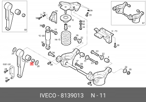 втулка передней подвески кабины !\IVECO 8139013 IVECO