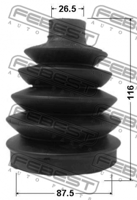 Пыльник ШРУСа MITSUBISHI Galant (03-) наружного комплект FEBEST 0417P-DJ24 FEBEST