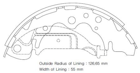 Колодки тормозные KIA Carnival (05-) задние барабанные (4шт.) SANGSIN SA126 SANGSIN