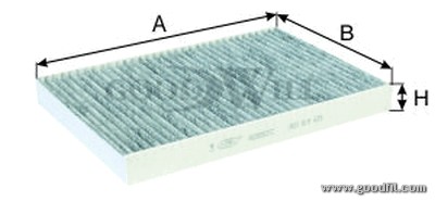 Фильтр салонный угольный AG585CFC AG 585 CFC GOODWILL