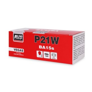 Лампа AVS Vegas 12V. P21W(BA15S) "red"  A78180S A78180S AVS