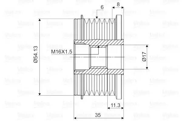 Шкив генератора 588003 VALEO PHC