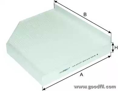 Фильтр салона AG431CF AG 431 CF GOODWILL