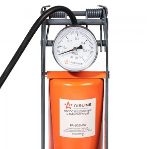 Насос ножной "AIRLINE" 500 (с манометром, механический, 300 см3) PA-500-04 AIRLINE