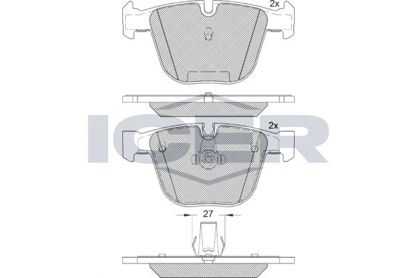 181949 колодки дисковые задние!\ BMW X5 (E70) M 09>/ X6 (E71) 50i 08> 181949 ICER
