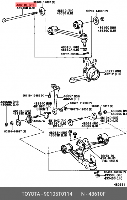 БОЛТ 90105-T0114 90105-T0114 TOYOTA