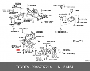 клипса!\ Toyota 90467-07214 TOYOTA