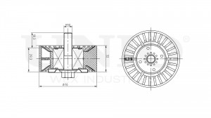 Ролик направляющий приводного ремня TNS-10227 UNIO