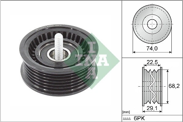 Ролик обводной MERCEDES S320/400 W221, ML300/350/400 W166 532078410 532078410 INA