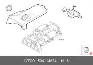 клипса крепления декоративной крышки!\ Iveco Daily 504114624 IVECO