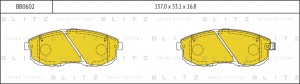 Колодки тормозные дисковые передние NISSAN Teana 13- BB0602 BB0602 BLITZ