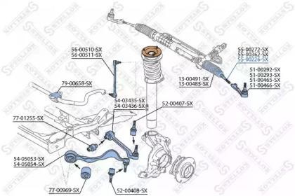 тяга рулевая!\ BMW E84/E90/E91/E92 05> 55-00226-SX STELLOX